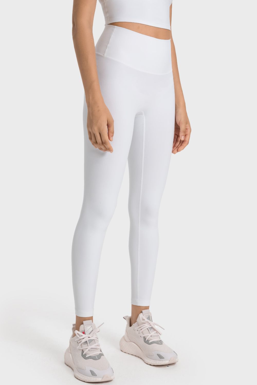 Millennia High - Rise Wide Waistband Yoga Leggings - MAD RUFFI