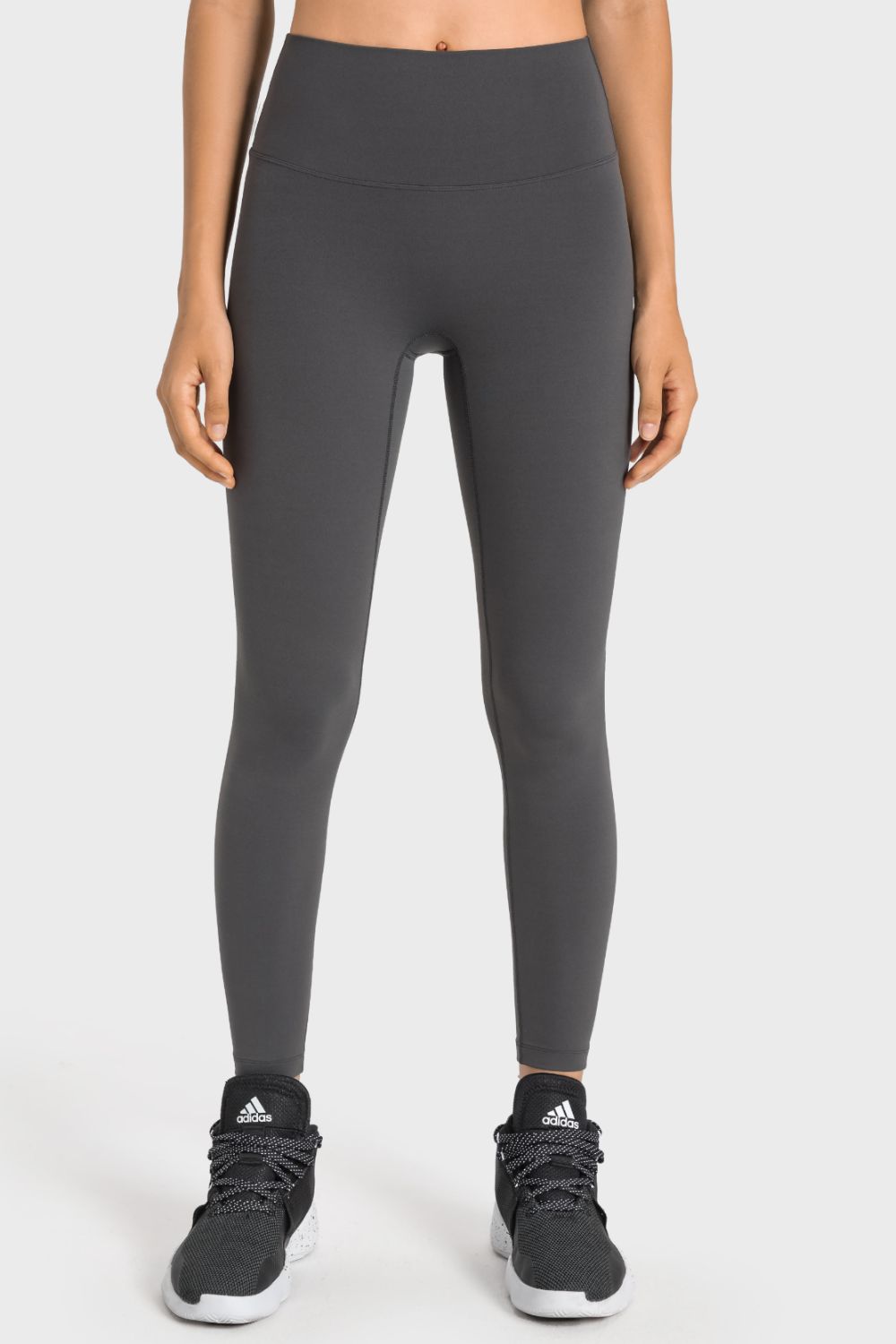 Millennia High - Rise Wide Waistband Yoga Leggings - MAD RUFFI