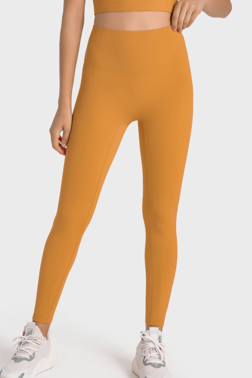 Millennia High - Rise Wide Waistband Yoga Leggings - MAD RUFFI