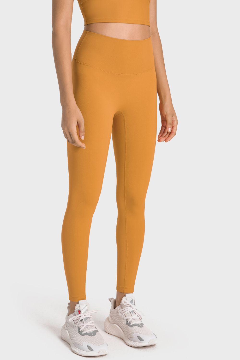 Millennia High - Rise Wide Waistband Yoga Leggings - MAD RUFFI