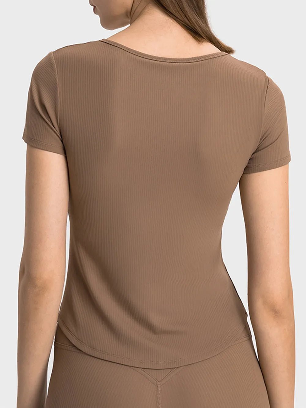 Millennia Notched Short Sleeve Active T-Shirt - MAD RUFFI