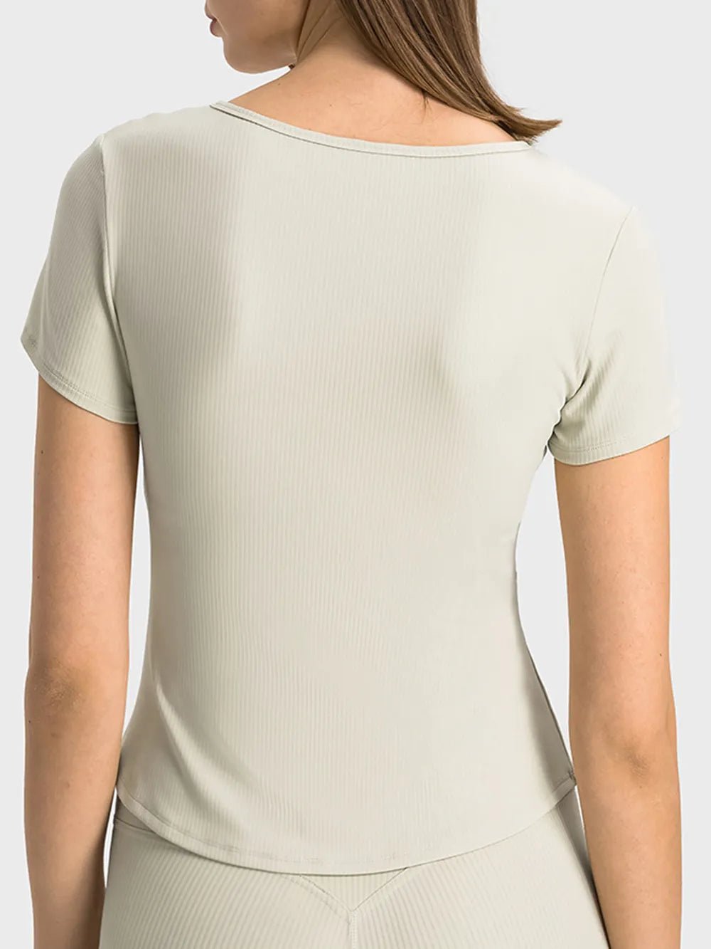 Millennia Notched Short Sleeve Active T-Shirt - MAD RUFFI