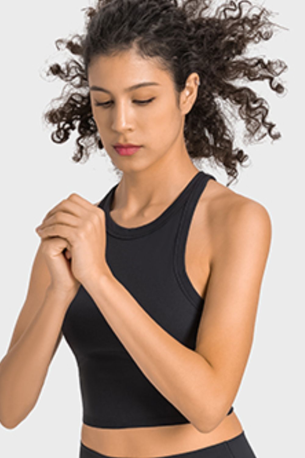 Millennia Racerback Cropped Sports Tank - MAD RUFFI