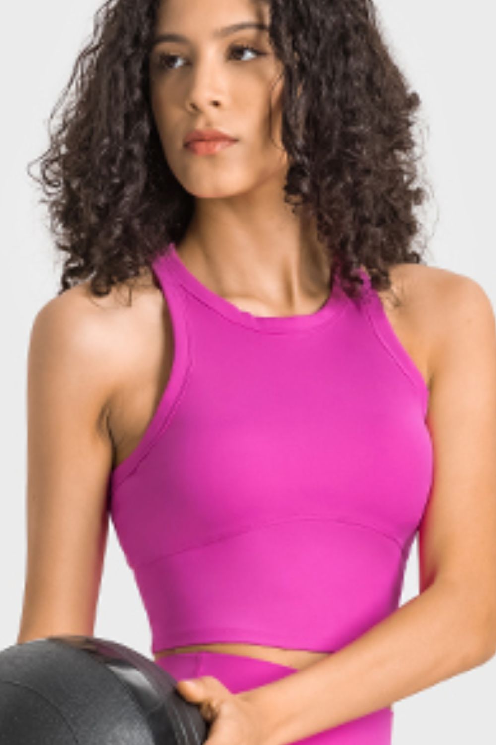 Millennia Racerback Cropped Sports Tank - MAD RUFFI