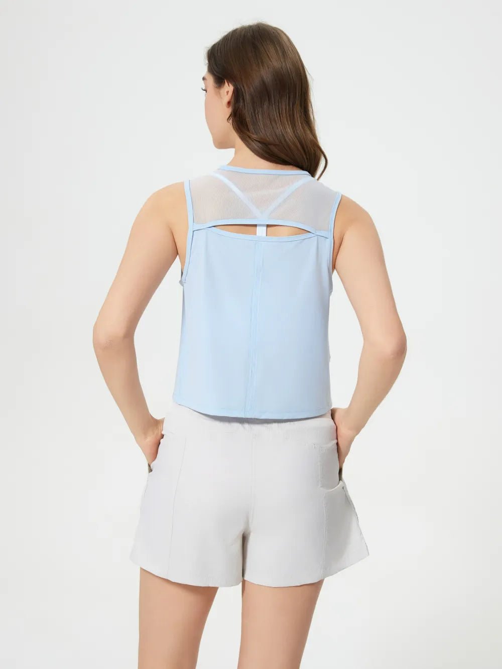 Millennia Round Neck Cropped Active Tank - MAD RUFFI