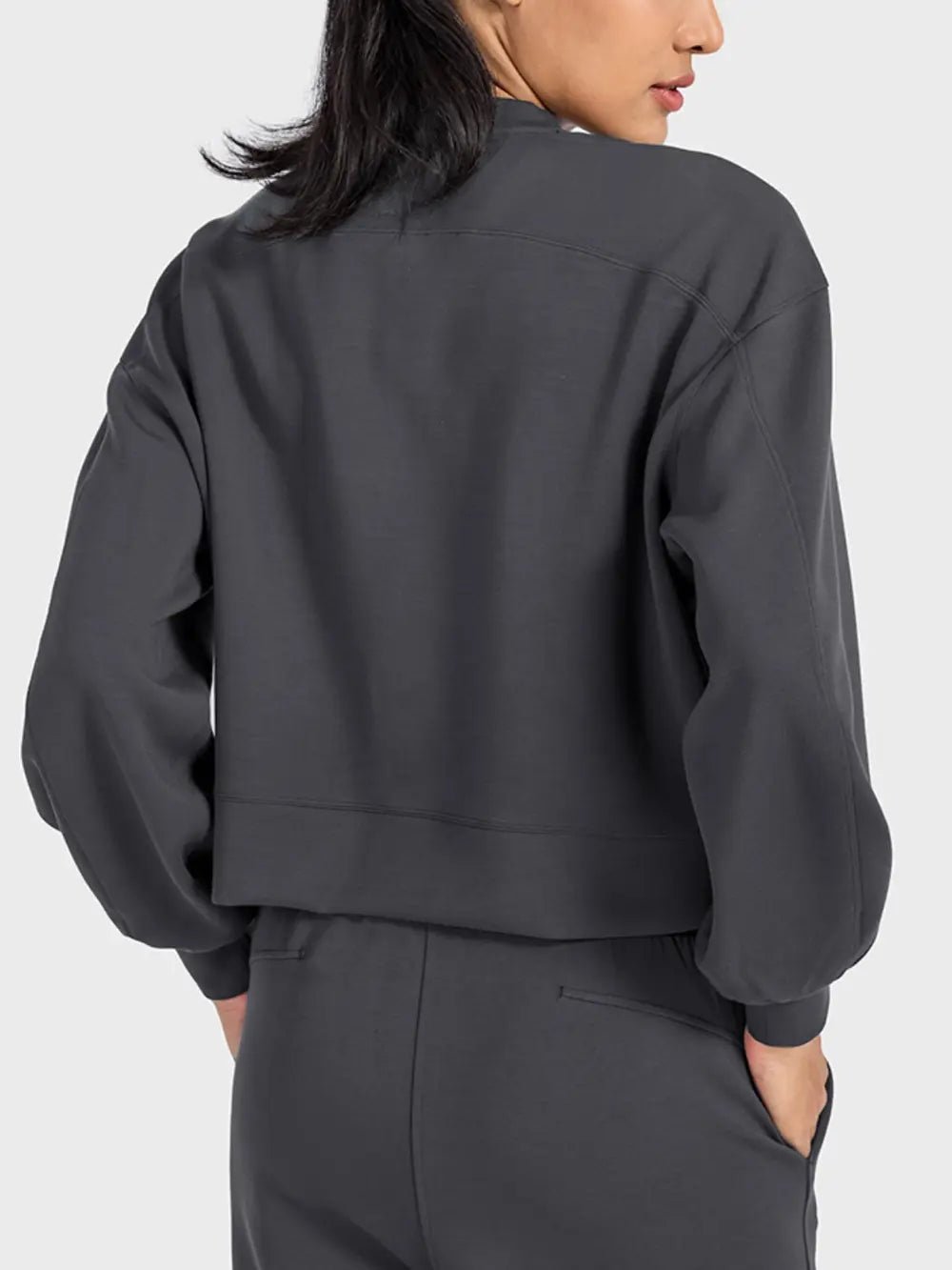 Millennia Round Neck Drop Shoulder Sports Top - MAD RUFFI