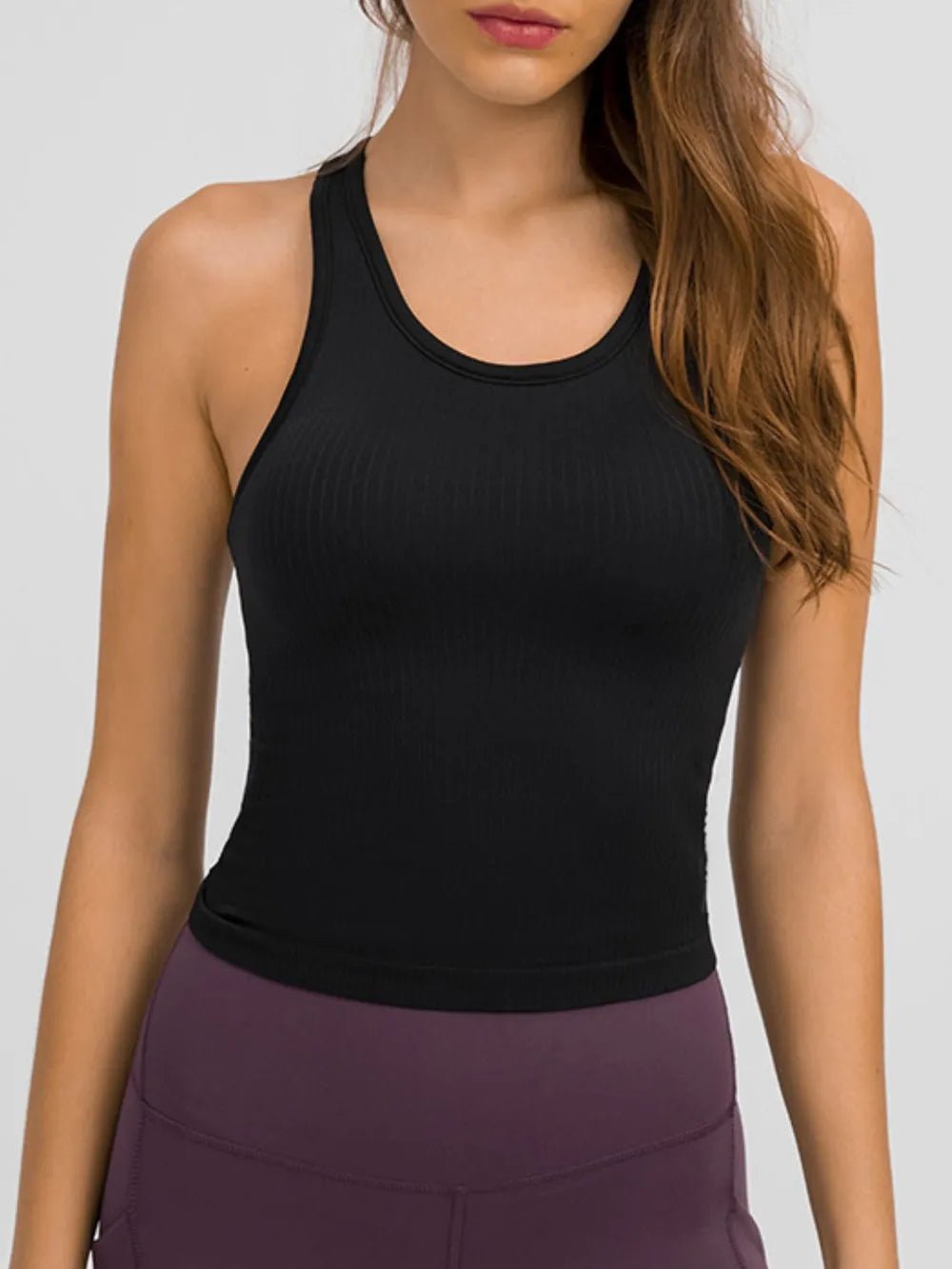 Millennia Round Neck Racerback Active Tank - MAD RUFFI