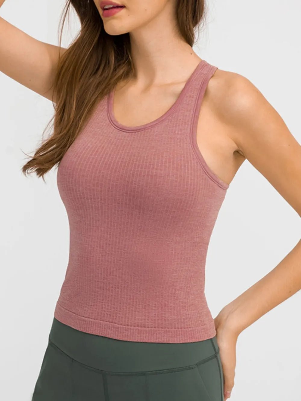 Millennia Round Neck Racerback Active Tank - MAD RUFFI
