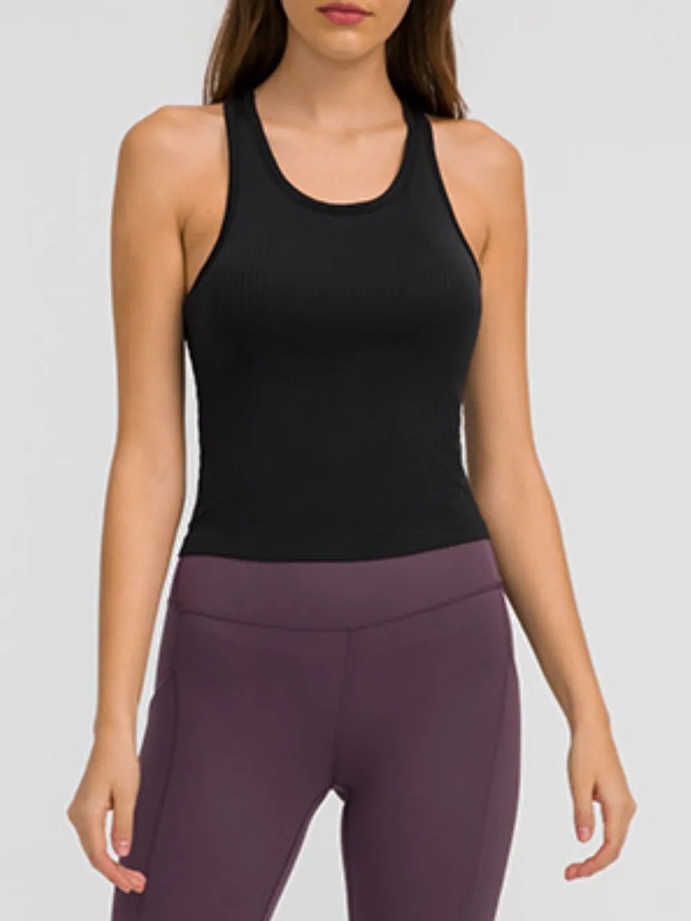 Millennia Round Neck Racerback Active Tank - MAD RUFFI