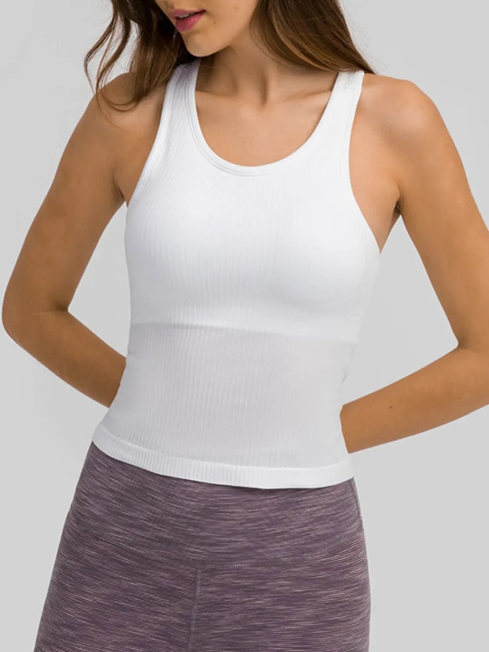 Millennia Round Neck Racerback Active Tank - MAD RUFFI