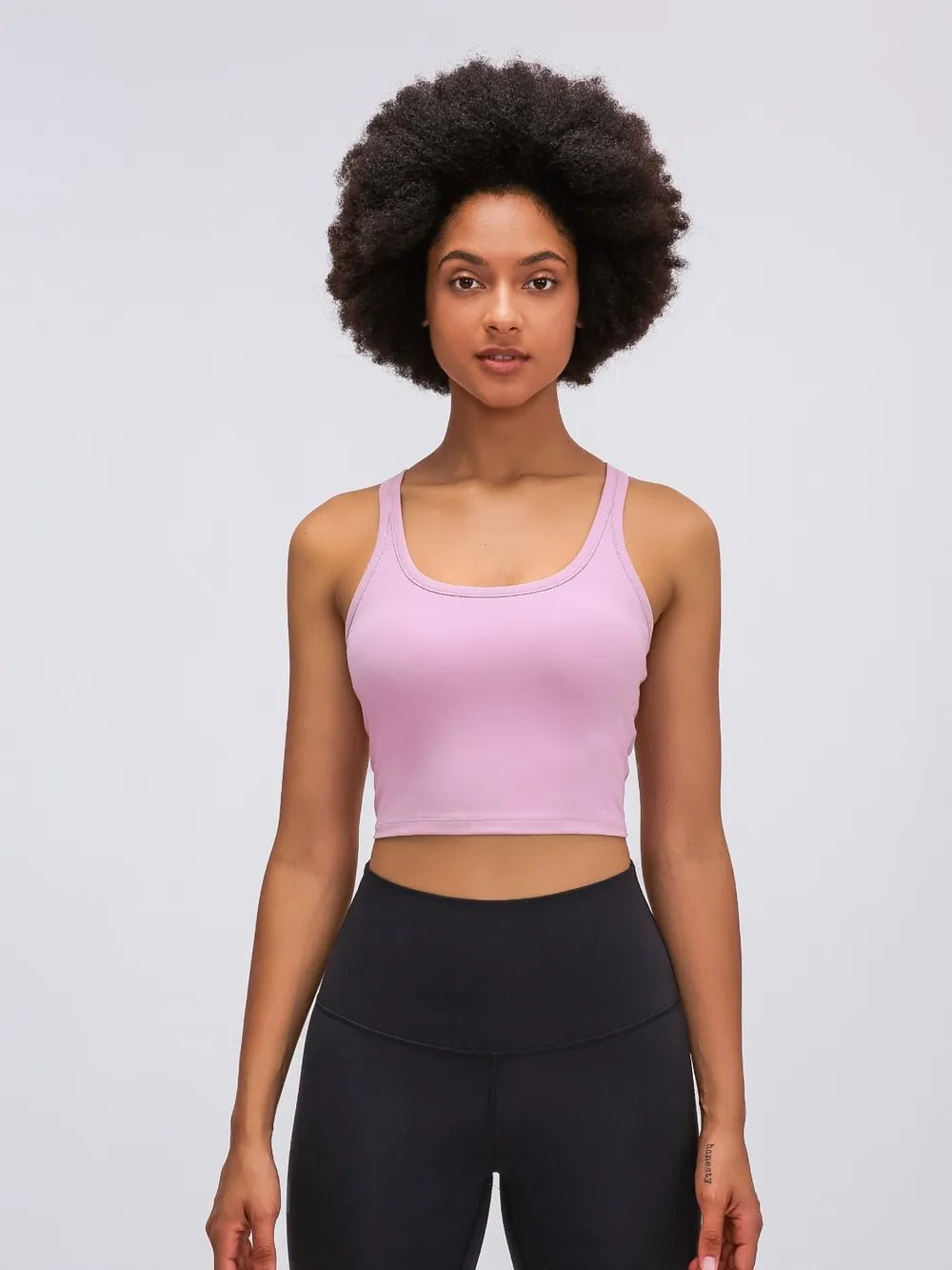 Millennia Scoop Neck Active Tank with Detachable Chest Pads - MAD RUFFI