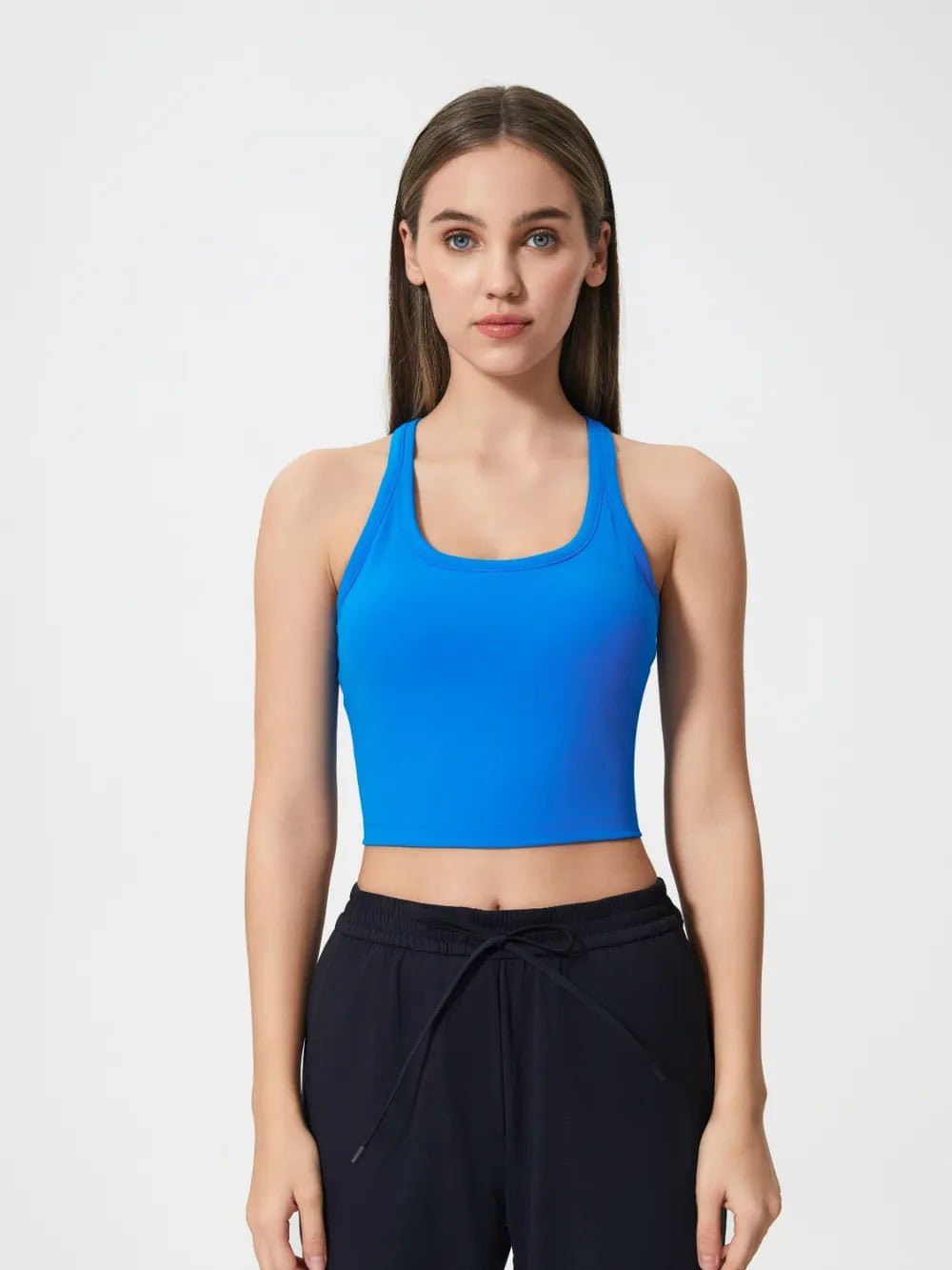 Millennia Scoop Neck Active Tank with Detachable Chest Pads - MAD RUFFI