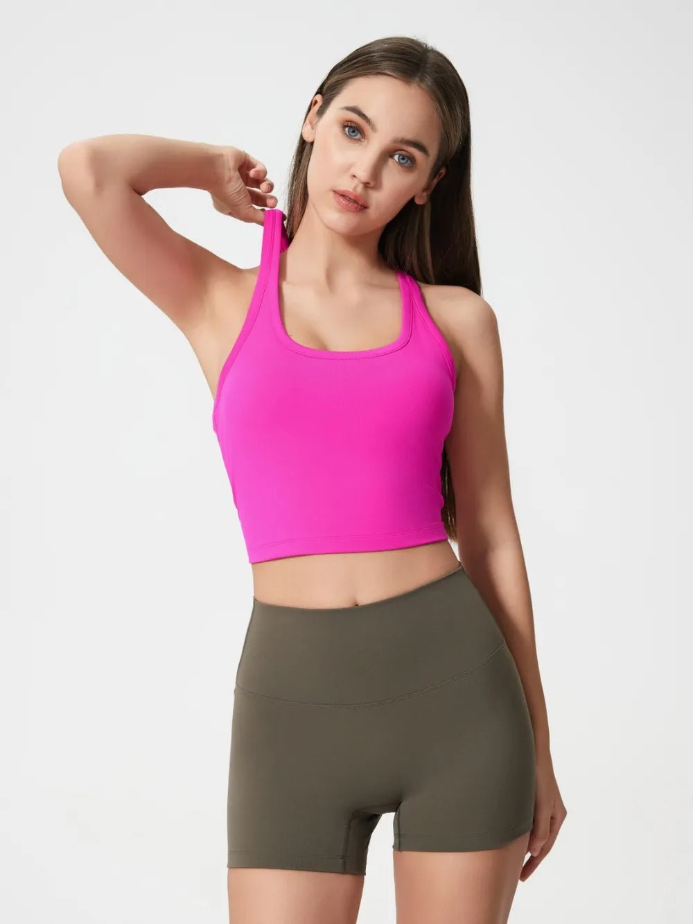Millennia Scoop Neck Active Tank with Detachable Chest Pads - MAD RUFFI