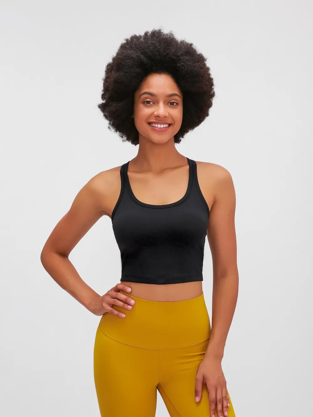 Millennia Scoop Neck Active Tank with Detachable Chest Pads - MAD RUFFI