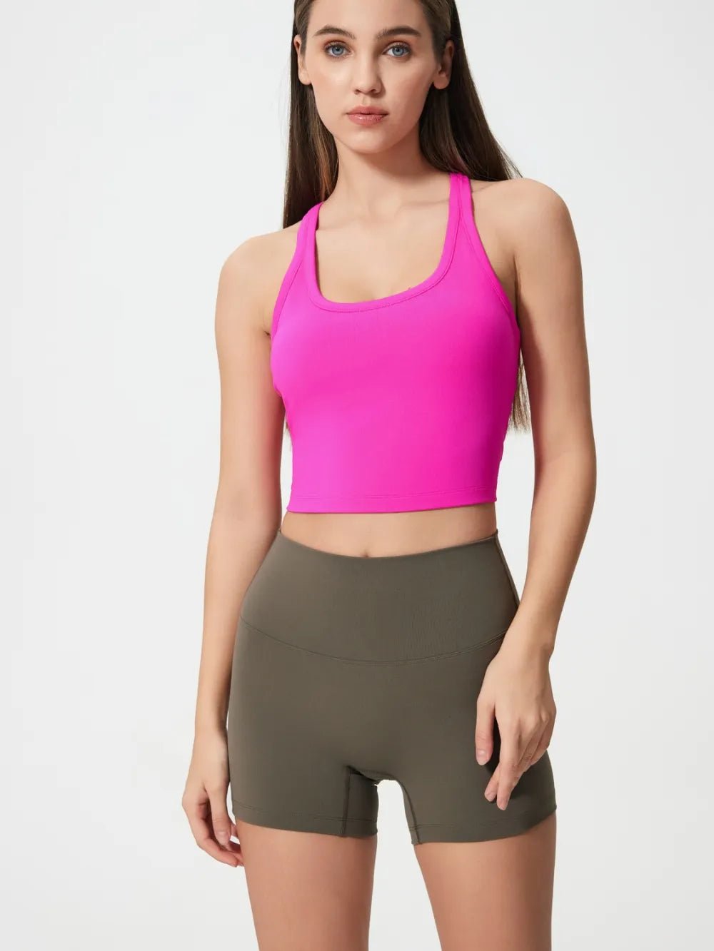Millennia Scoop Neck Active Tank with Detachable Chest Pads - MAD RUFFI
