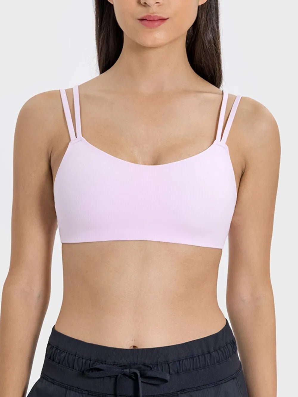 Millennia Scoop Neck Double Strap Active Cami - MAD RUFFI