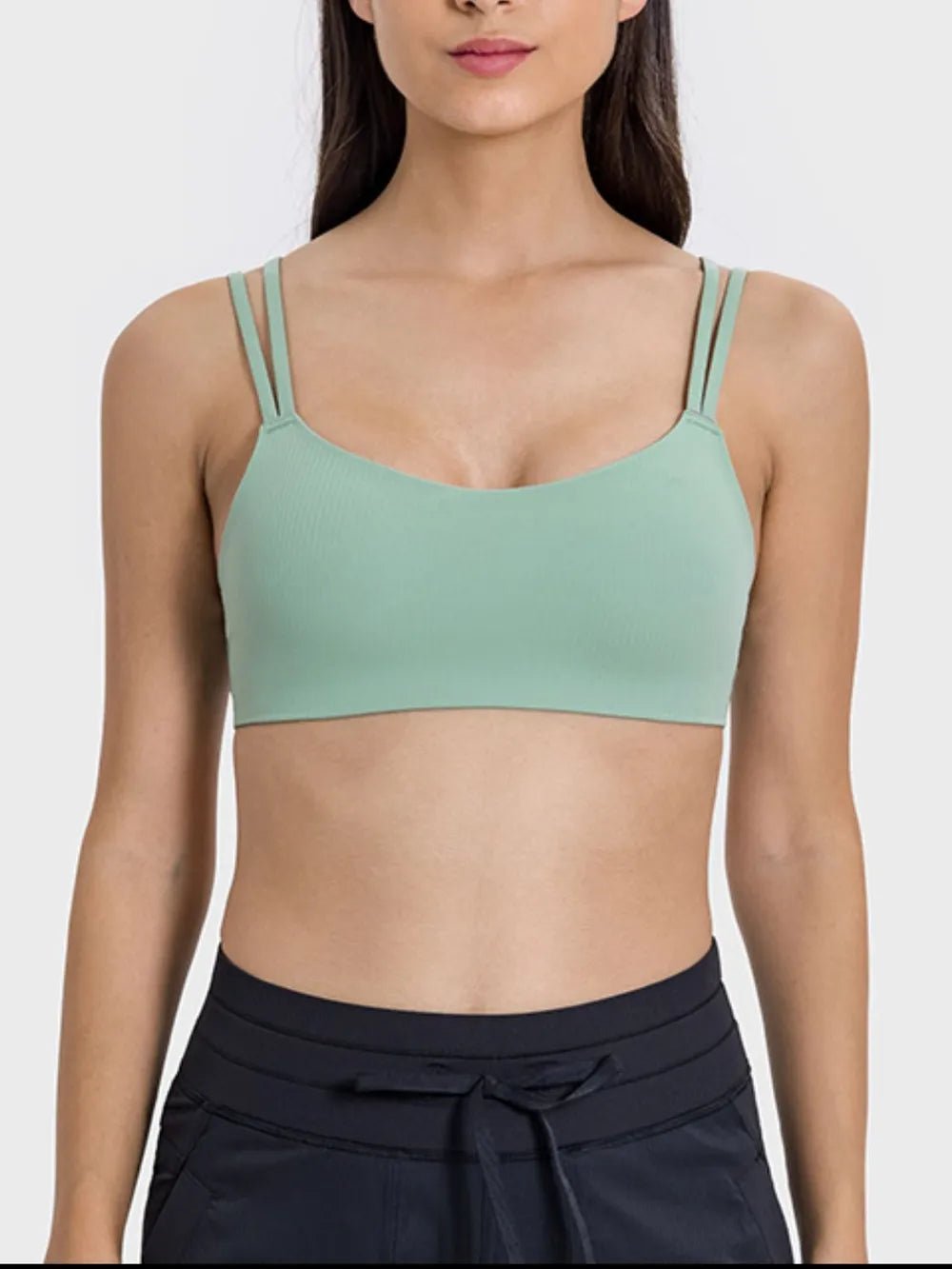 Millennia Scoop Neck Double Strap Active Cami - MAD RUFFI