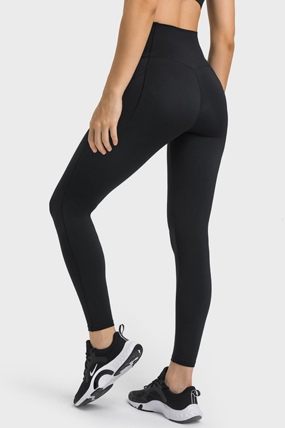 Millennia V - Waist Yoga Leggings with Pockets - MAD RUFFI