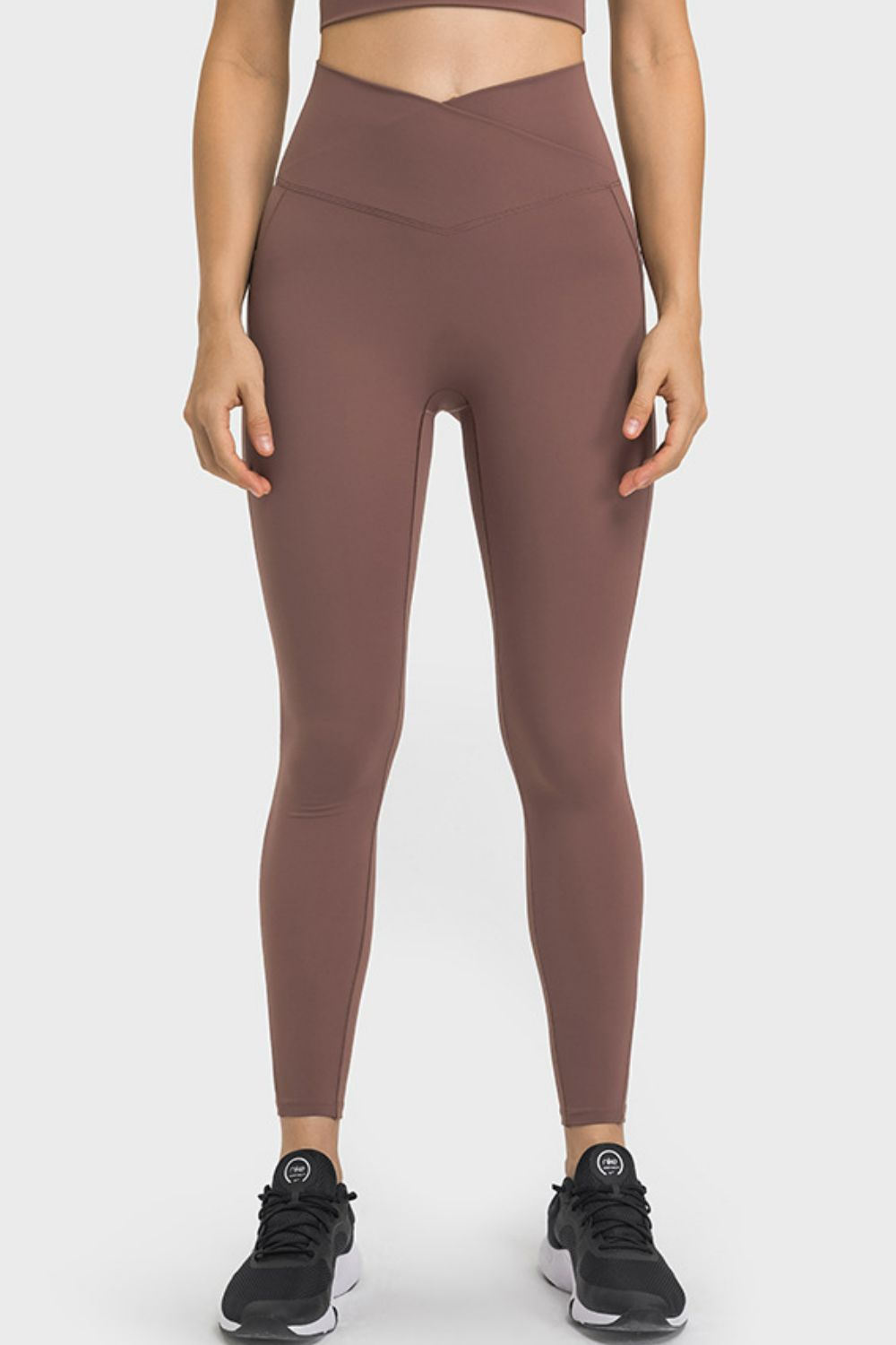 Millennia V - Waist Yoga Leggings with Pockets - MAD RUFFI
