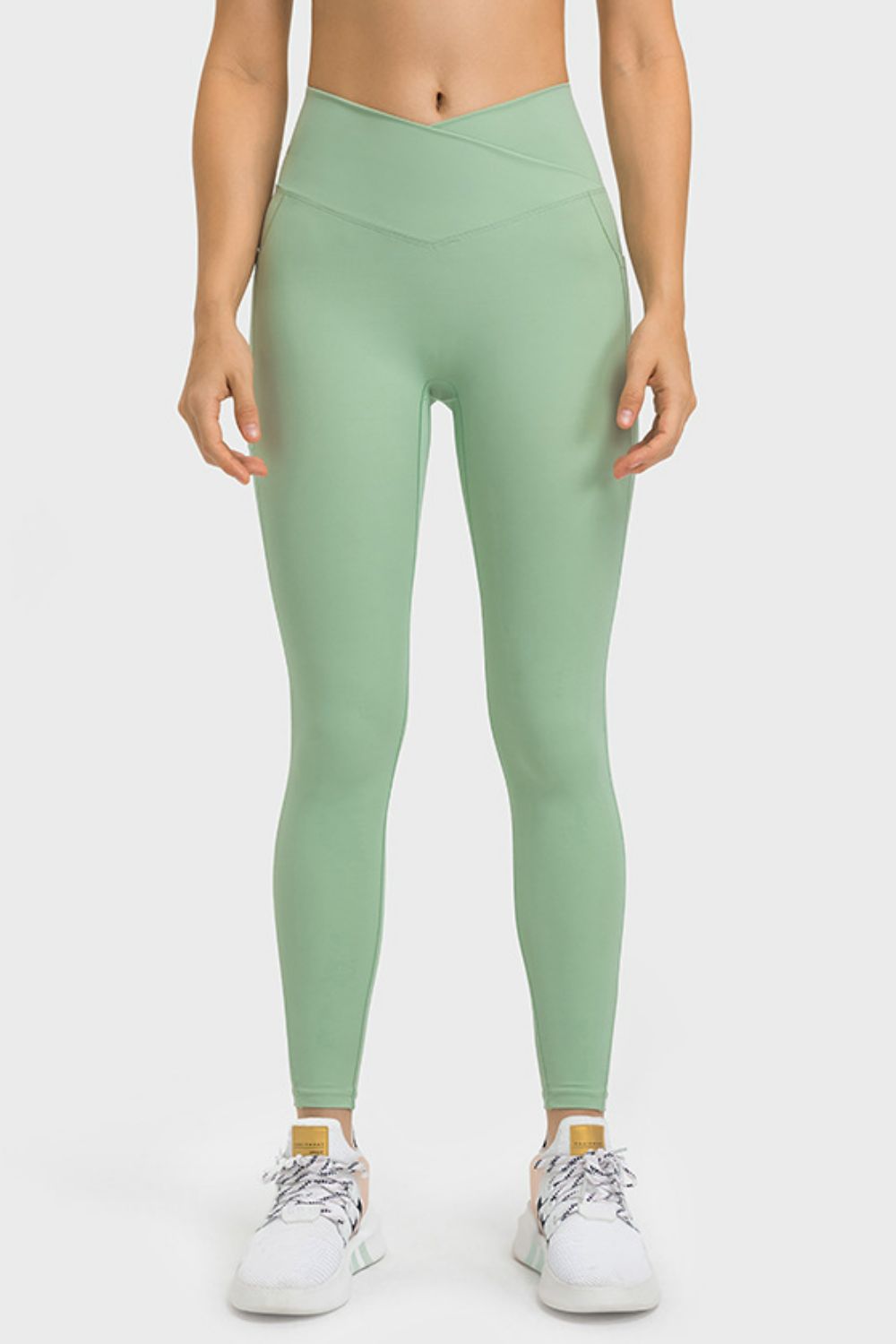 Millennia V - Waist Yoga Leggings with Pockets - MAD RUFFI