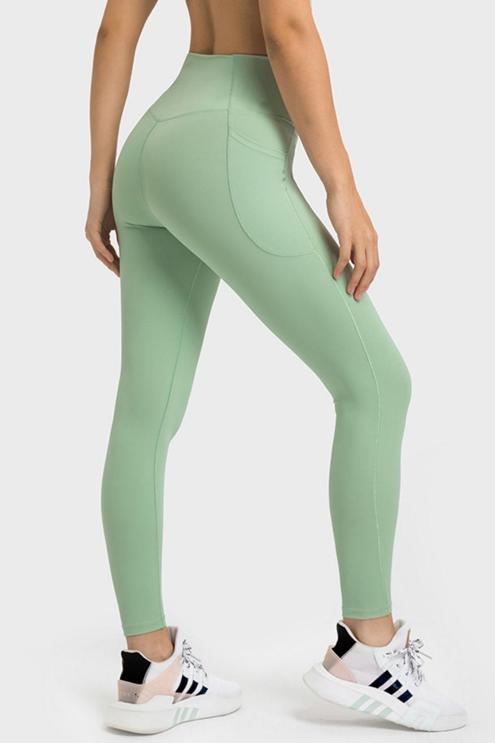 Millennia V - Waist Yoga Leggings with Pockets - MAD RUFFI