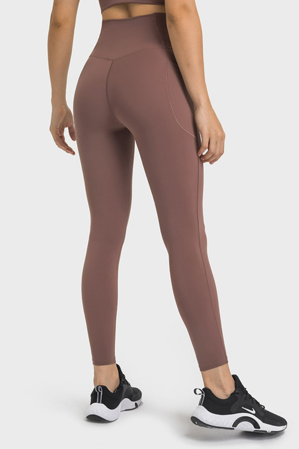 Millennia V - Waist Yoga Leggings with Pockets - MAD RUFFI