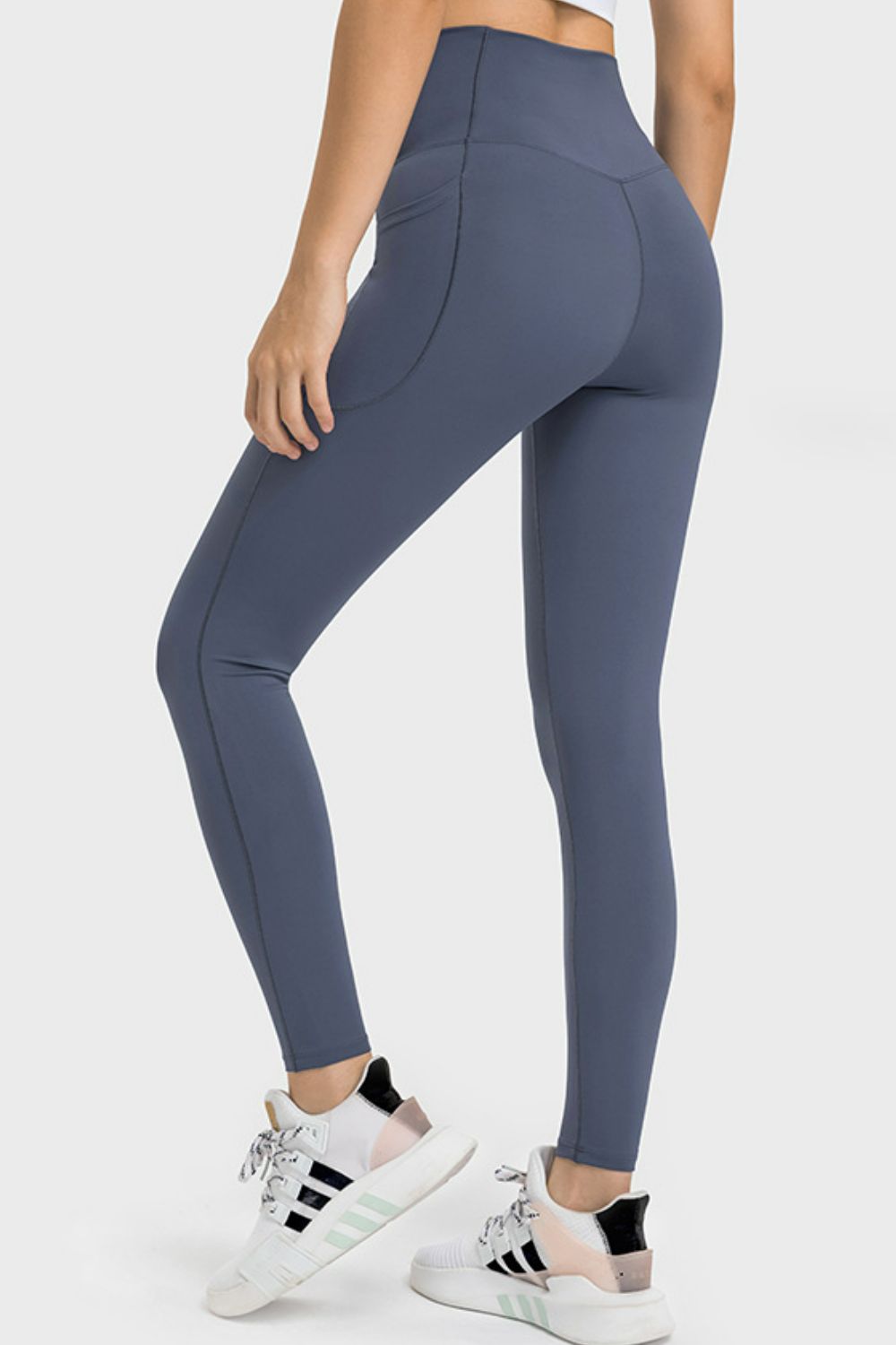 Millennia V - Waist Yoga Leggings with Pockets - MAD RUFFI