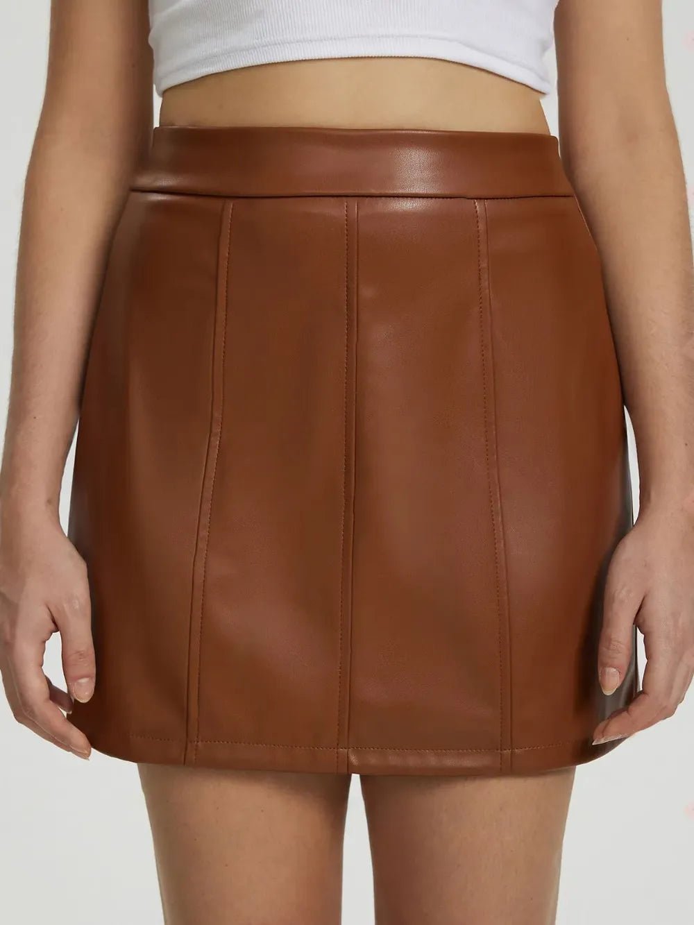 Mini Skirt with Zipper - MAD RUFFI