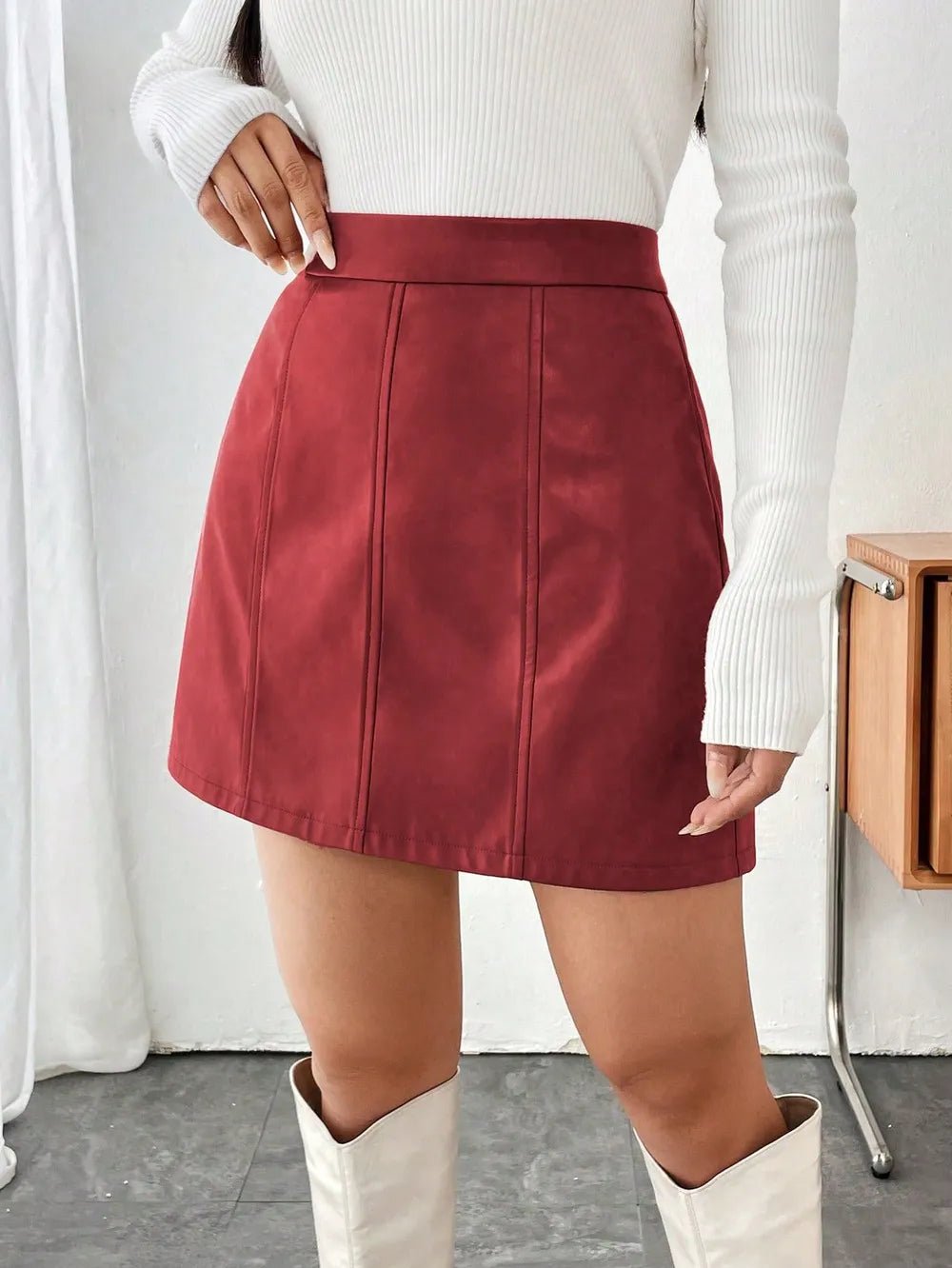 Mini Skirt with Zipper - MAD RUFFI