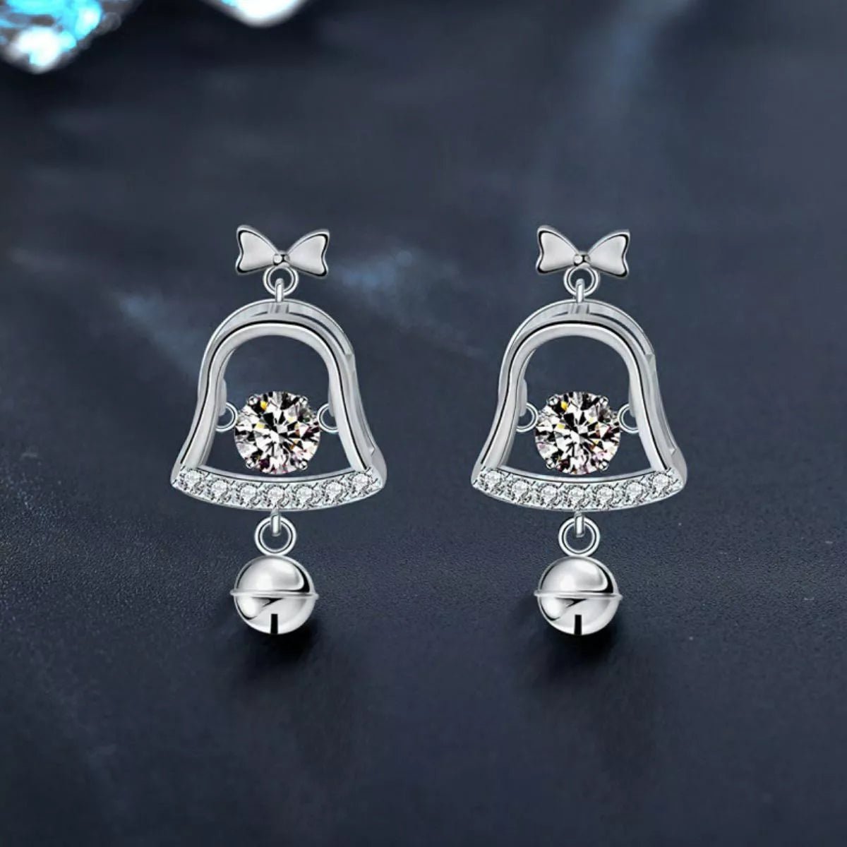 Moissanite 925 Sterling Silver Bell Earrings - MAD RUFFI