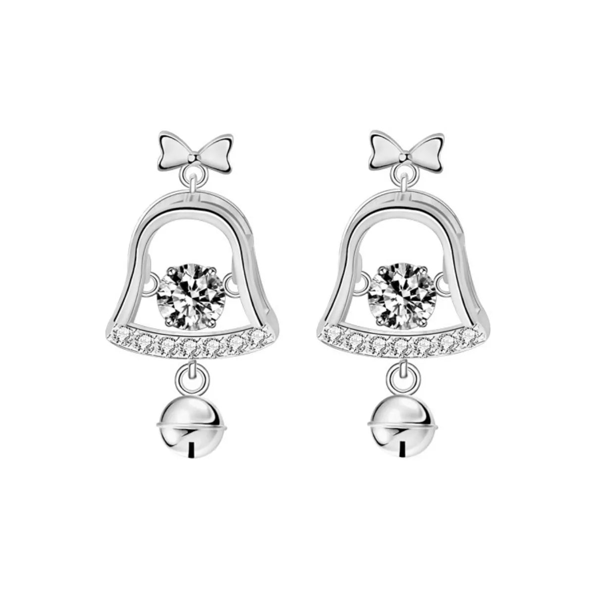 Moissanite 925 Sterling Silver Bell Earrings - MAD RUFFI
