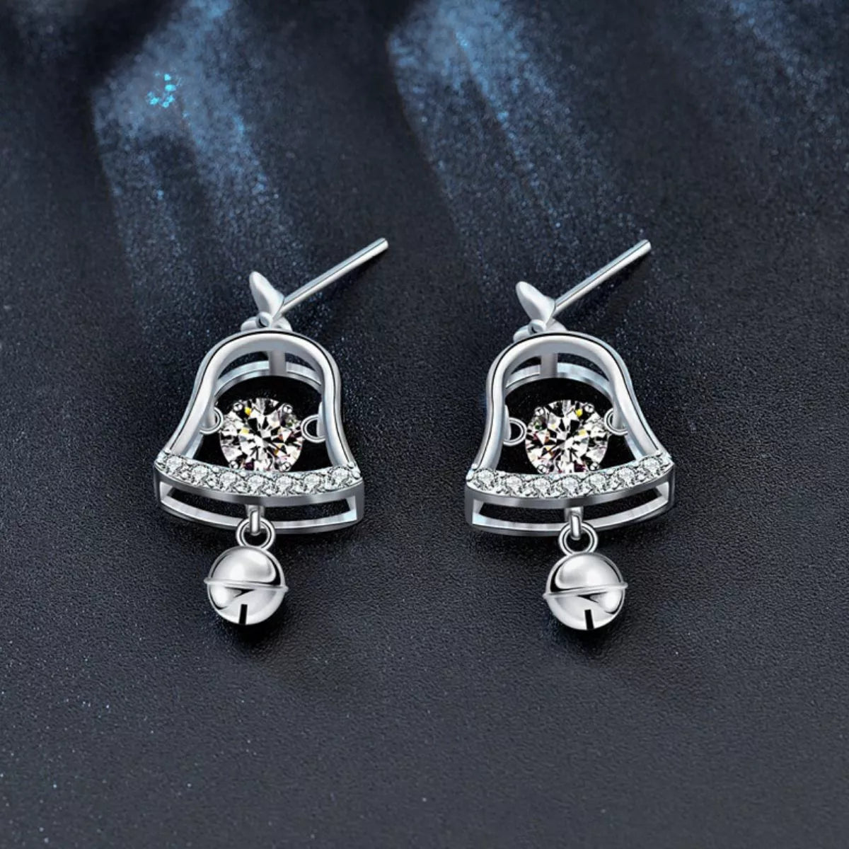 Moissanite 925 Sterling Silver Bell Earrings - MAD RUFFI