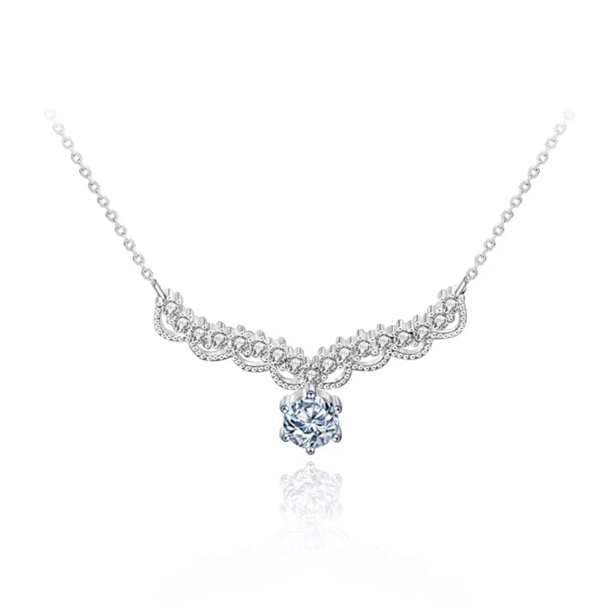 Moissanite 925 Sterling Silver Necklace - MAD RUFFI