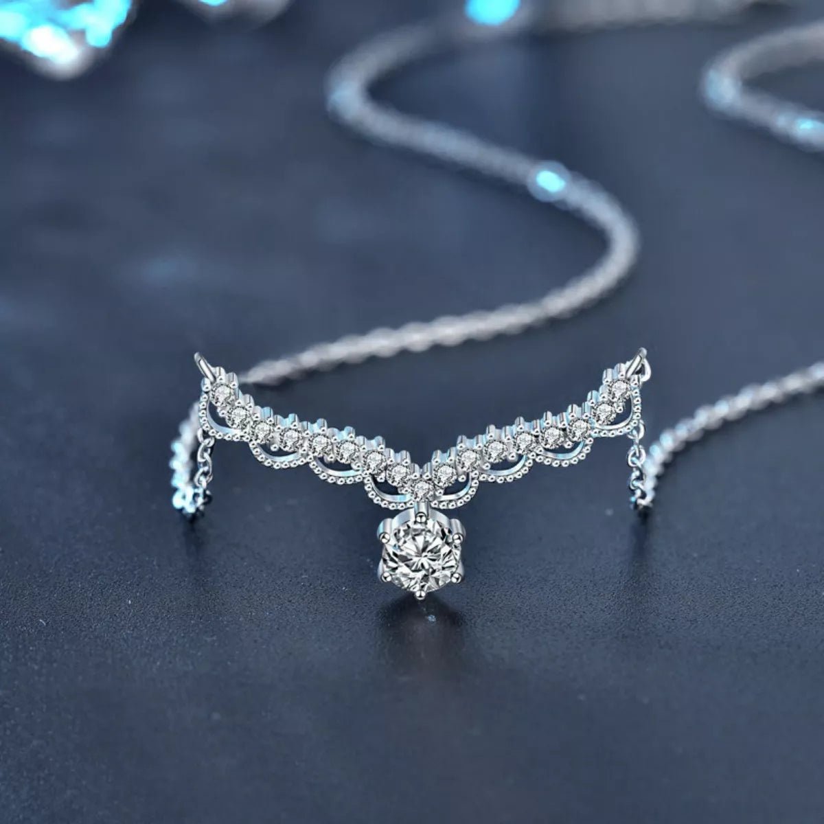 Moissanite 925 Sterling Silver Necklace - MAD RUFFI