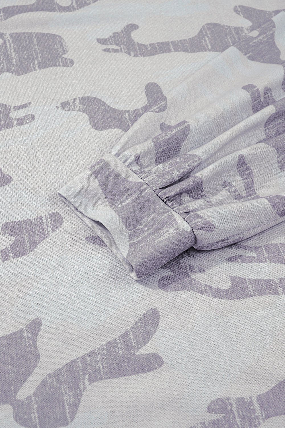 Multicolour Camouflage Print Round Neck Plus Size Sweatshirt - MAD RUFFI