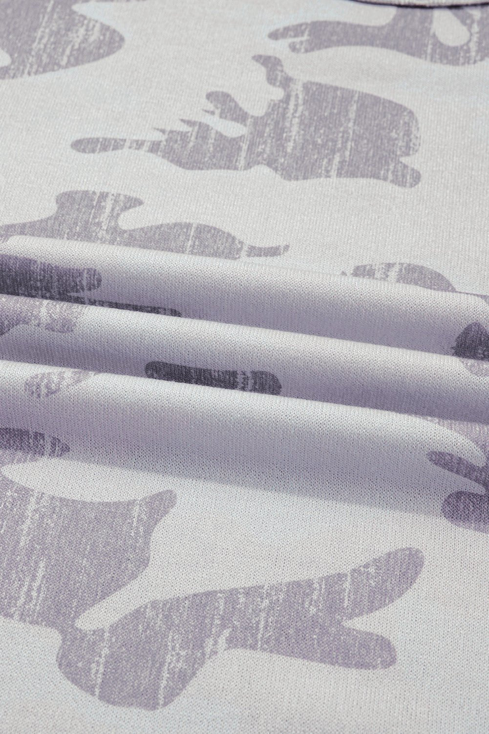 Multicolour Camouflage Print Round Neck Plus Size Sweatshirt - MAD RUFFI