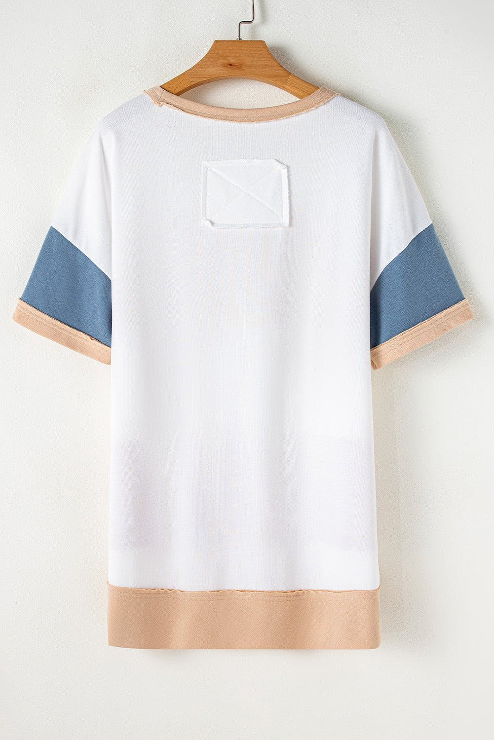 Multicolour Colorblock Patchwork Side Split Tunic T Shirt - MAD RUFFI