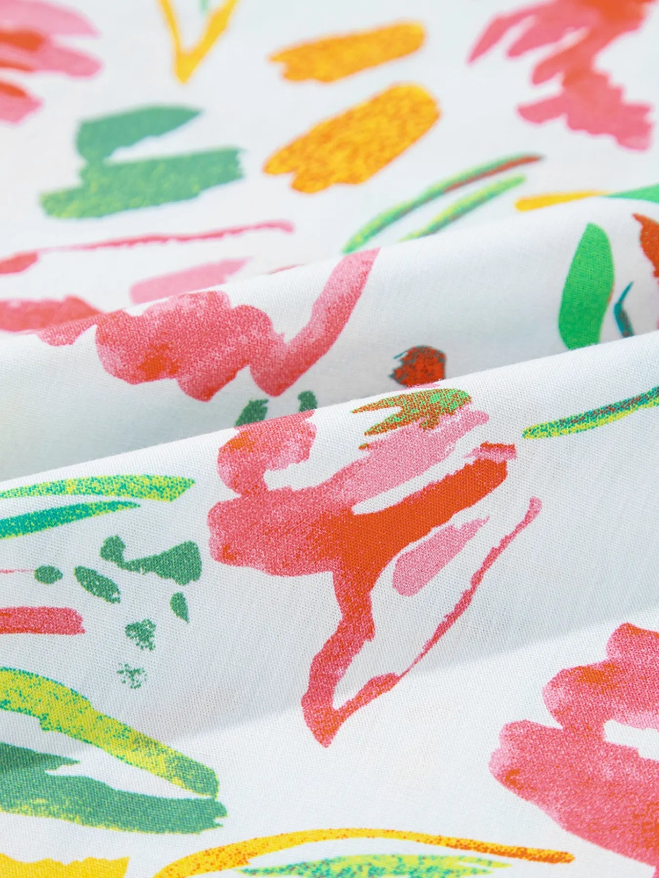 Multicolour Floral Printed Cap Sleeve Split Neck Blouse - MAD RUFFI