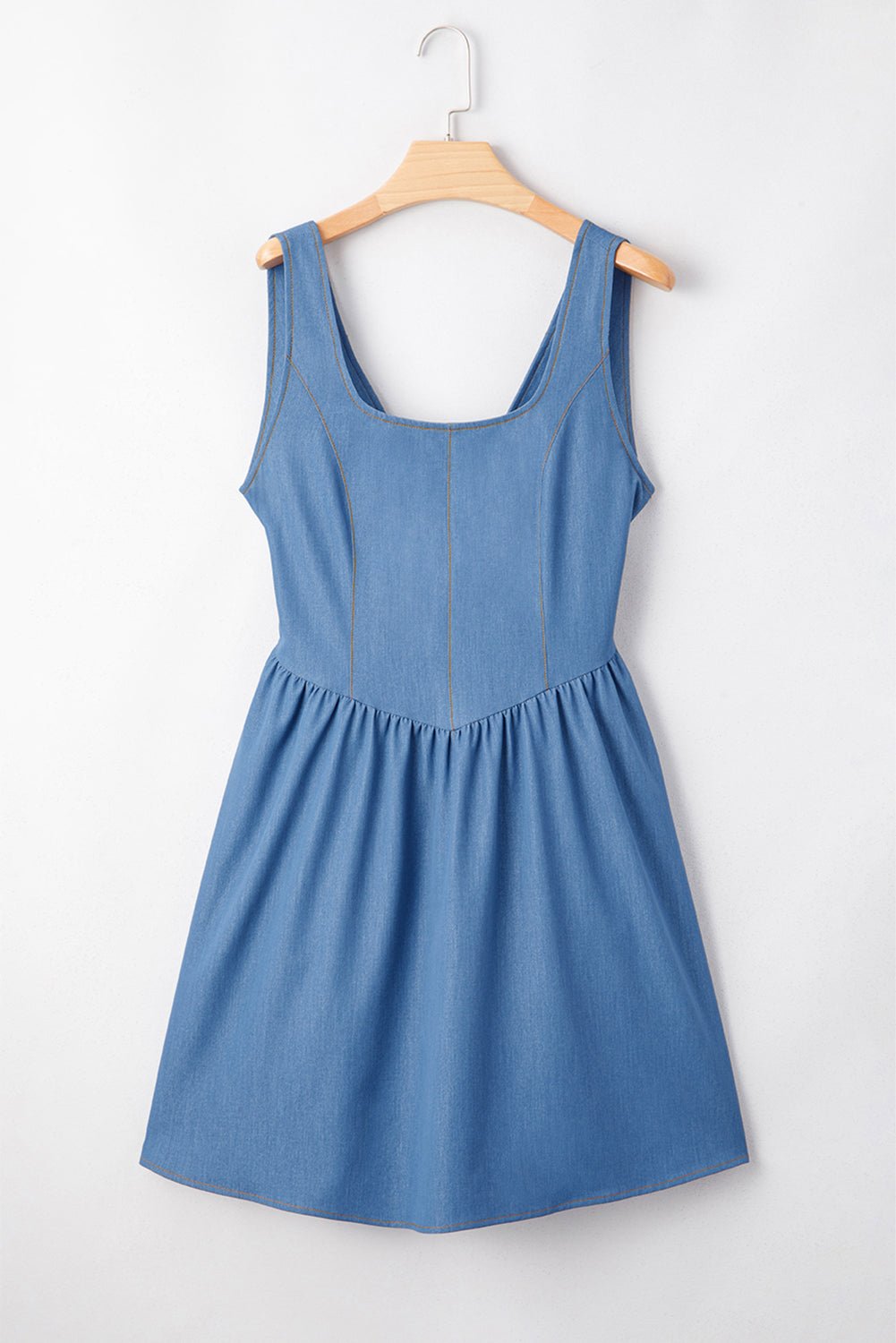 Myosotis Bowknot A - line Sleeveless Mini Dress - MAD RUFFI