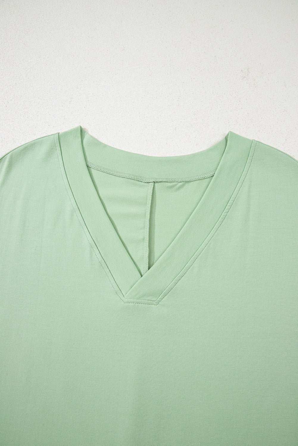 Myosotis Loose Half Sleeve V Neck Plain Romper - MAD RUFFI