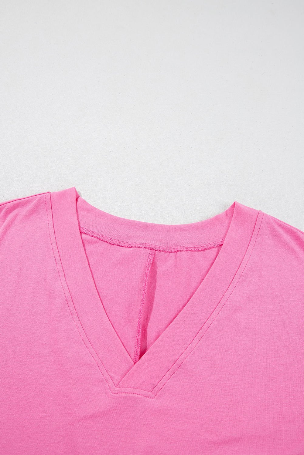 Myosotis Loose Half Sleeve V Neck Plain Romper - MAD RUFFI