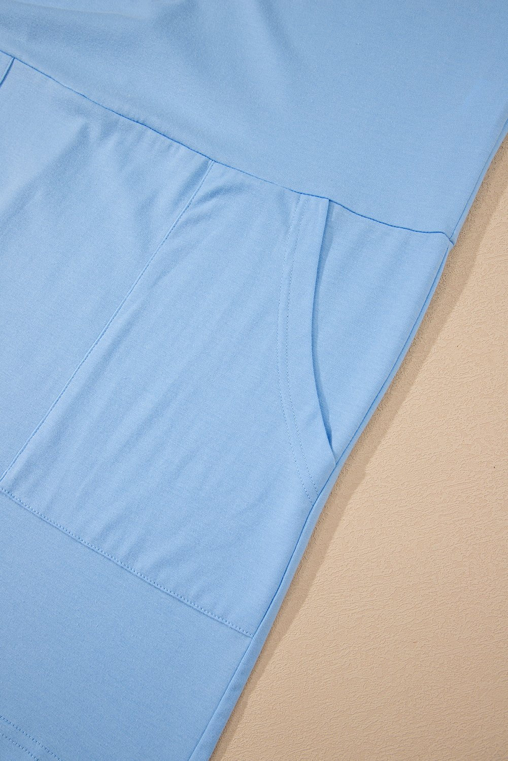 Myosotis Loose Half Sleeve V Neck Plain Romper - MAD RUFFI