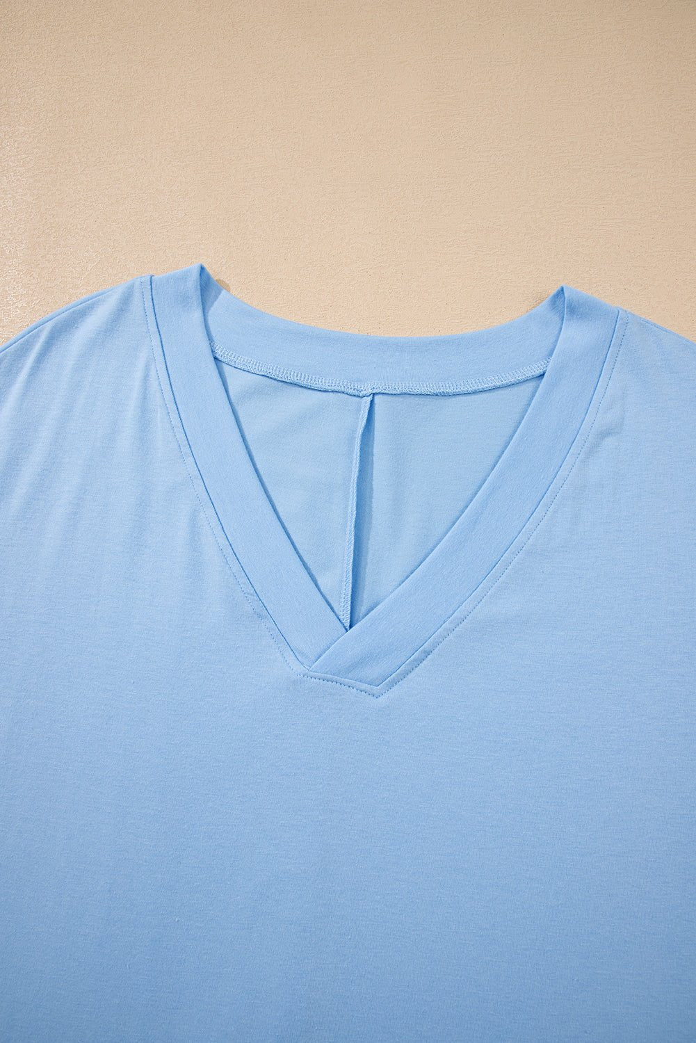 Myosotis Loose Half Sleeve V Neck Plain Romper - MAD RUFFI