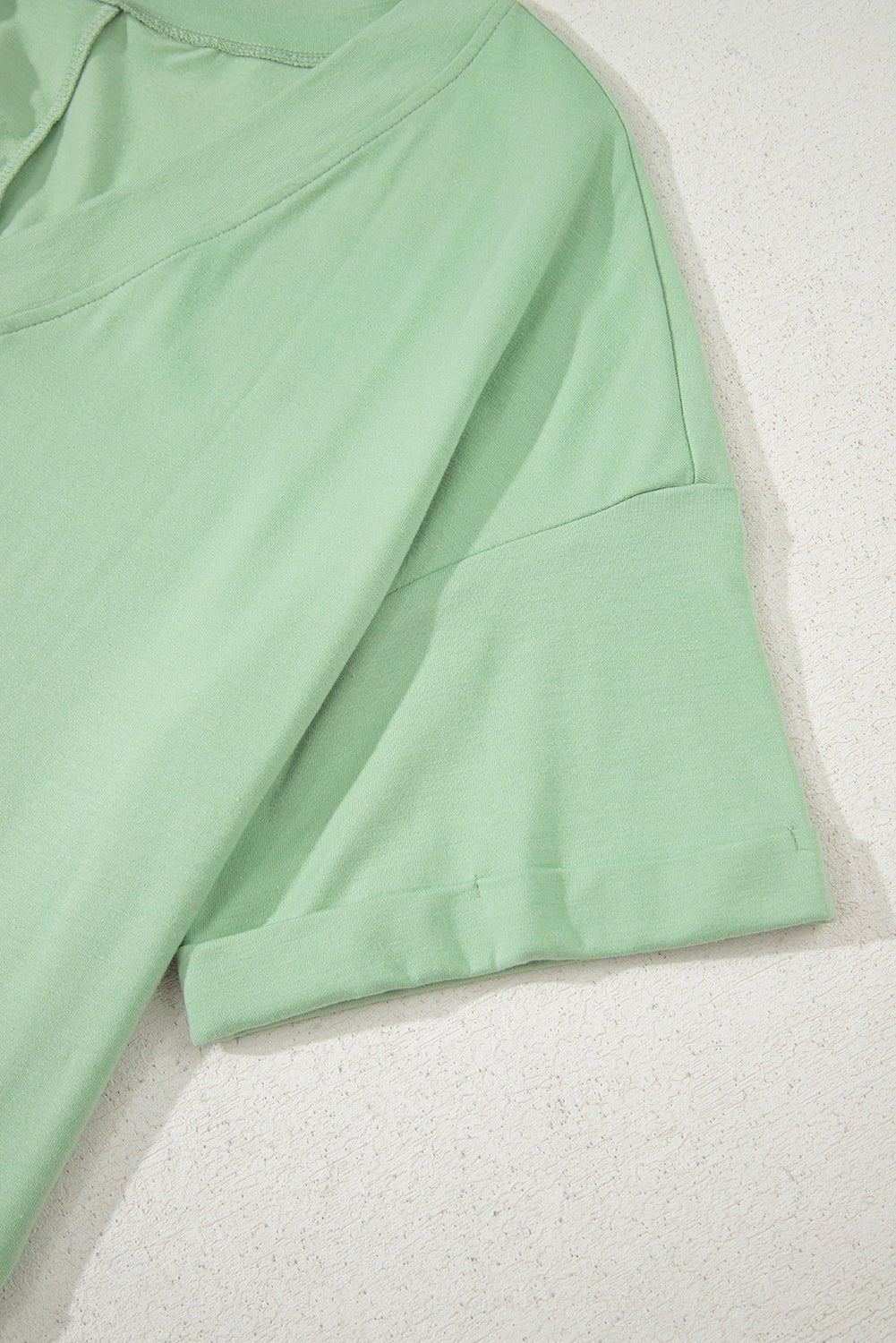 Myosotis Loose Half Sleeve V Neck Plain Romper - MAD RUFFI