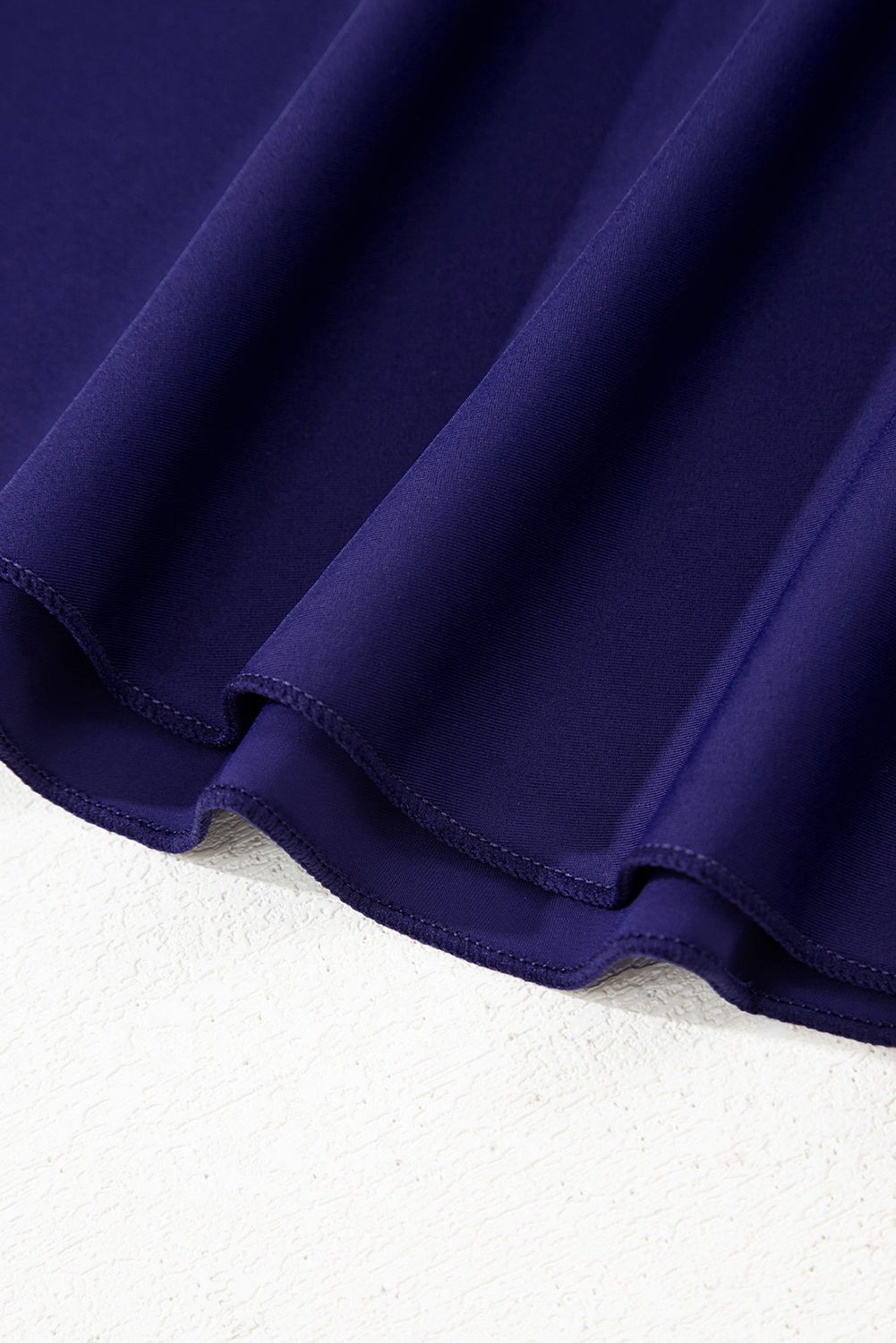 Navy Blue Adjustable Straps Cutout Ruched Knot Slit One Piece Swim Dress - MAD RUFFI