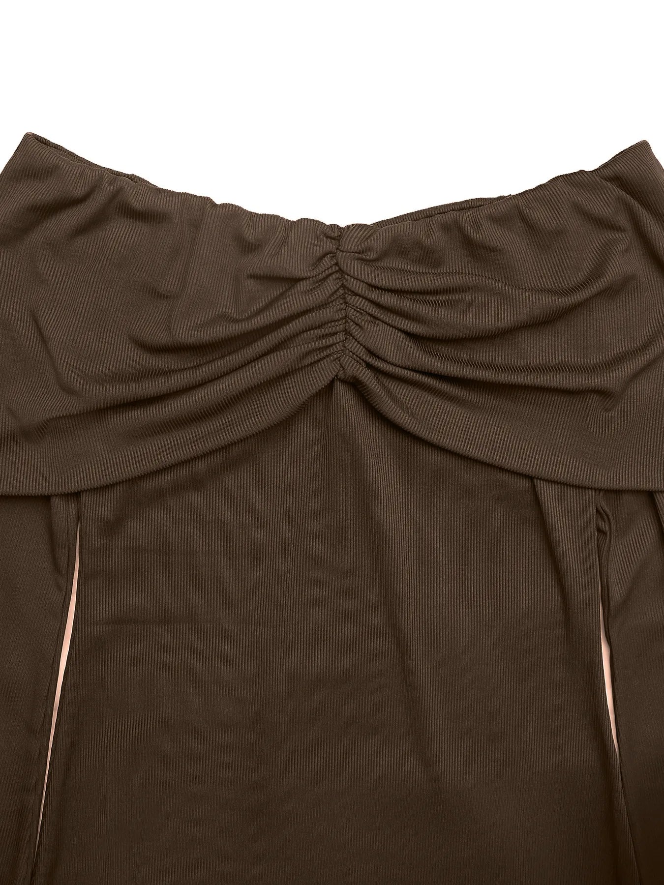 Off - Shoulder Long Sleeve Bodycon Maxi Dress - MAD RUFFI