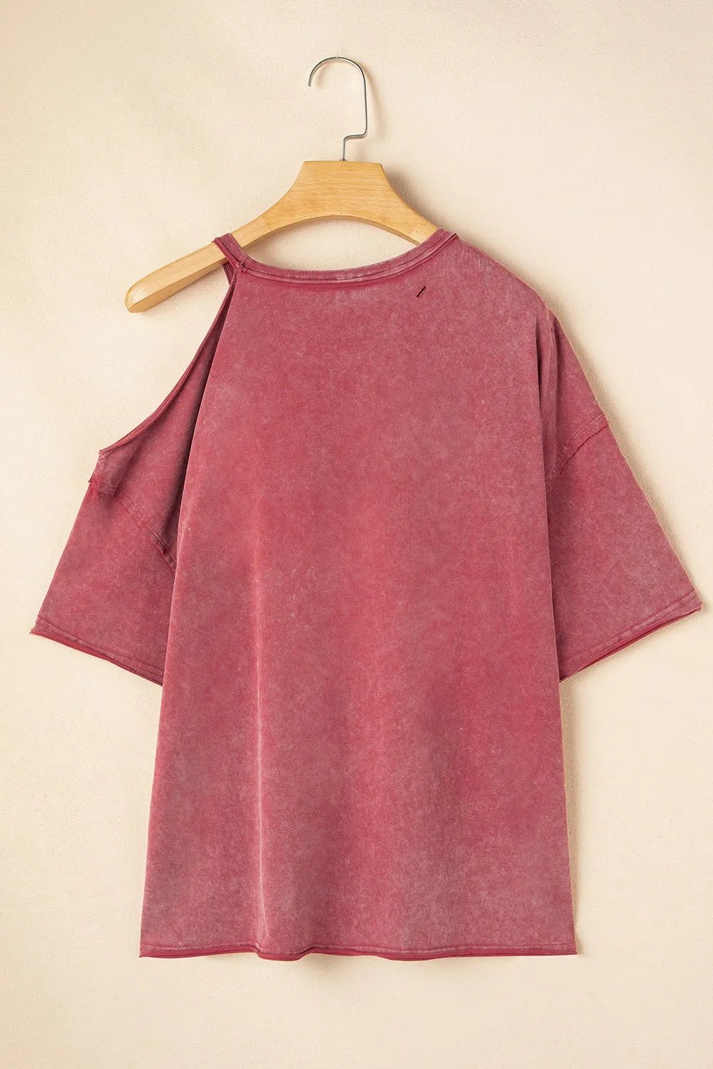 One Shoulder Half Sleeve Oversized Tunic T Shirt - MAD RUFFI