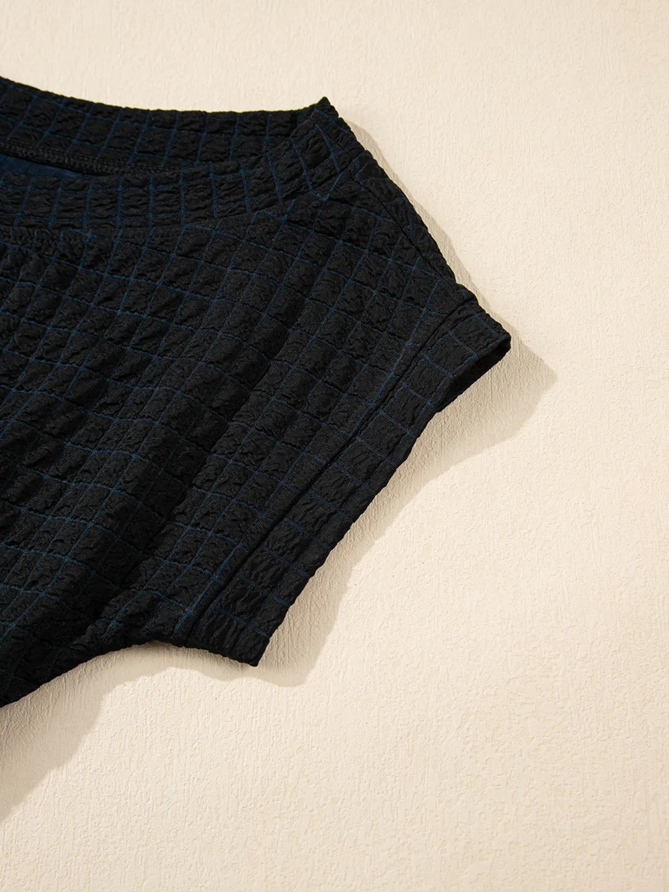 One Shoulder Short Sleeve Knotted Waist Jumpsuit - MAD RUFFI