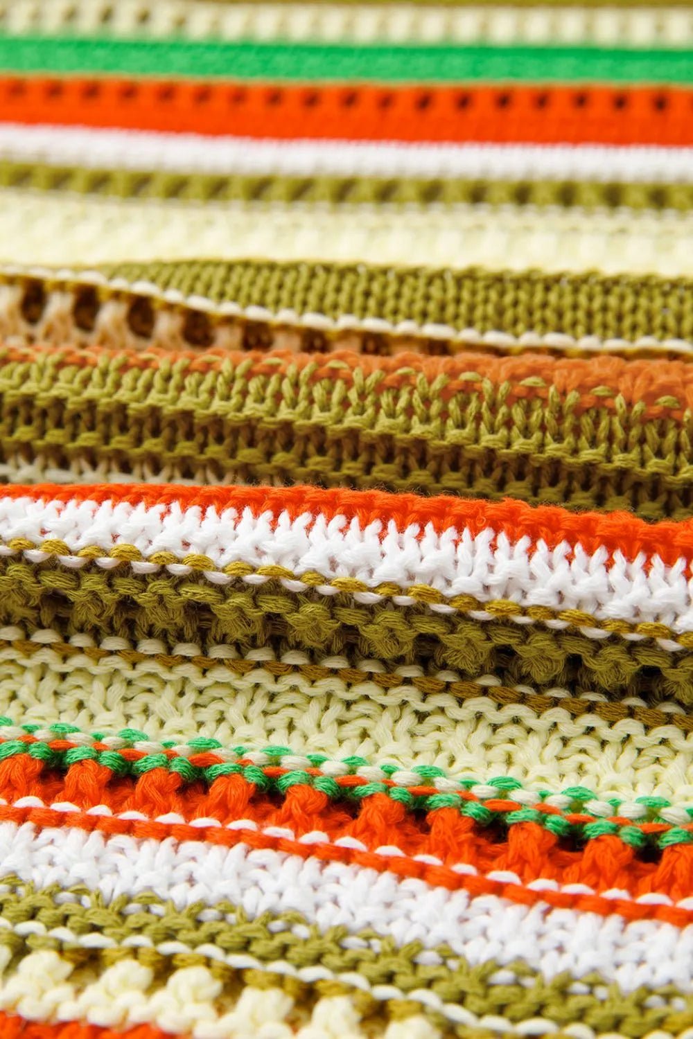 Openwork Stripe Sleeveless Sweater Dress - MAD RUFFI