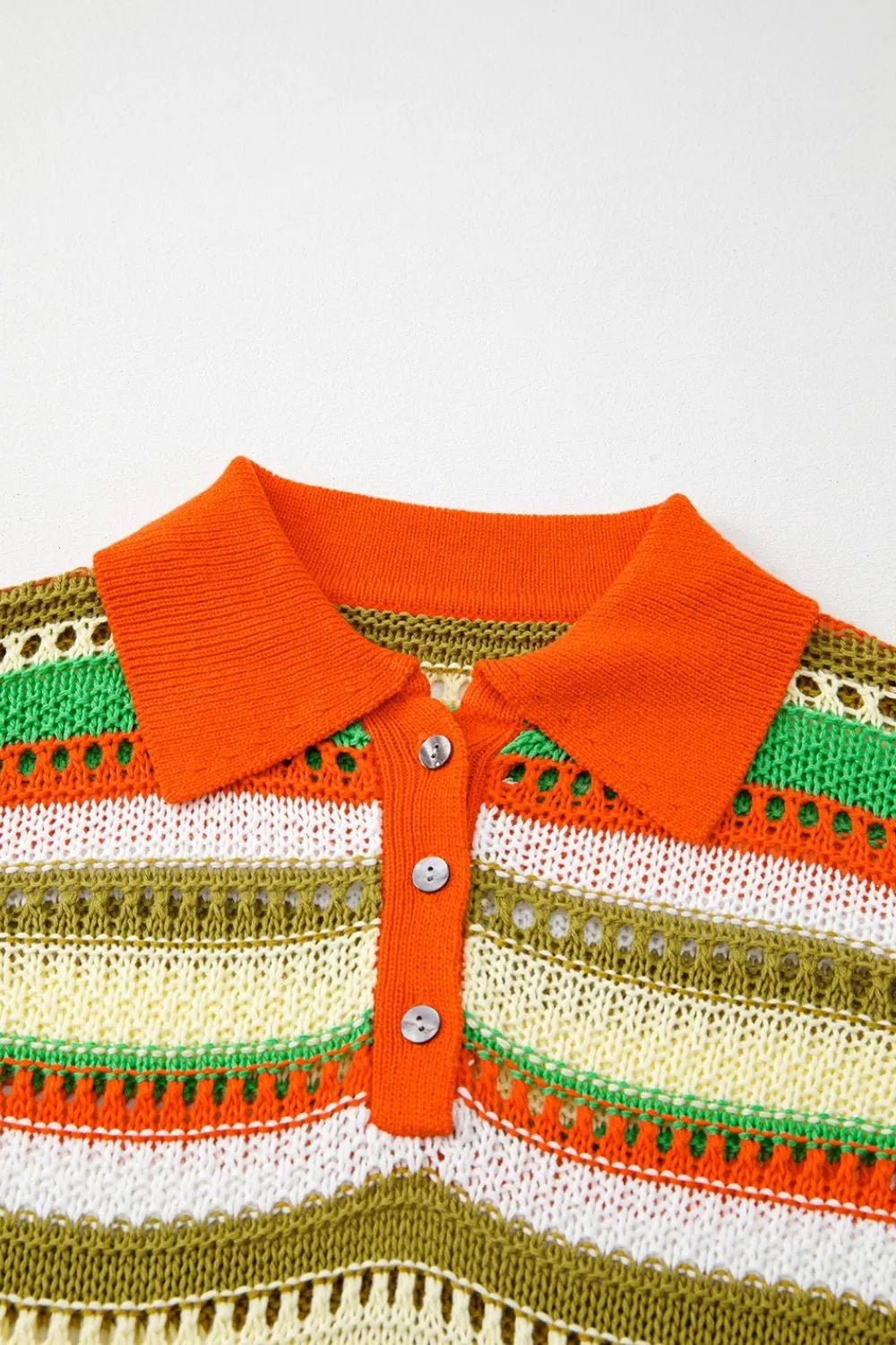 Openwork Stripe Sleeveless Sweater Dress - MAD RUFFI